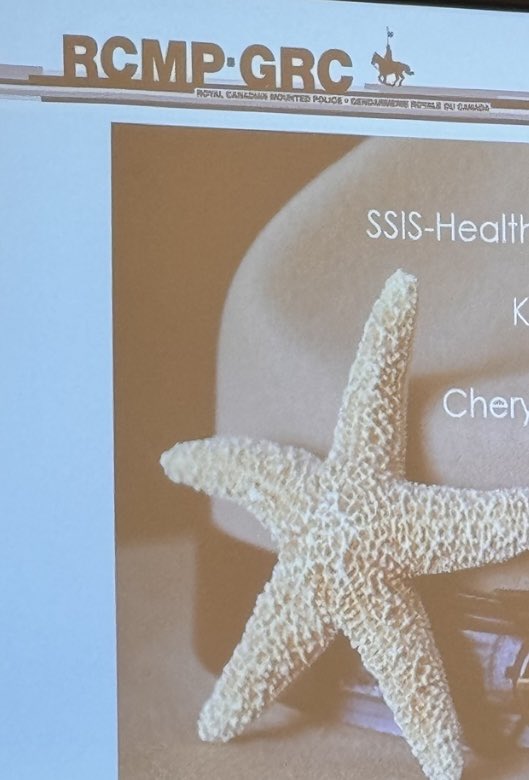 The first workshop at #ATSA2024 today I had the pleasure of hearing Cheryl Tremblay and Kristin Duval from the <a href="/rcmpgrcpolice/">RCMP</a> on “Taking care of the caregivers”. So much to learn from them, and how serious they take mental health and wellbeing of their staff. Thanks for a great