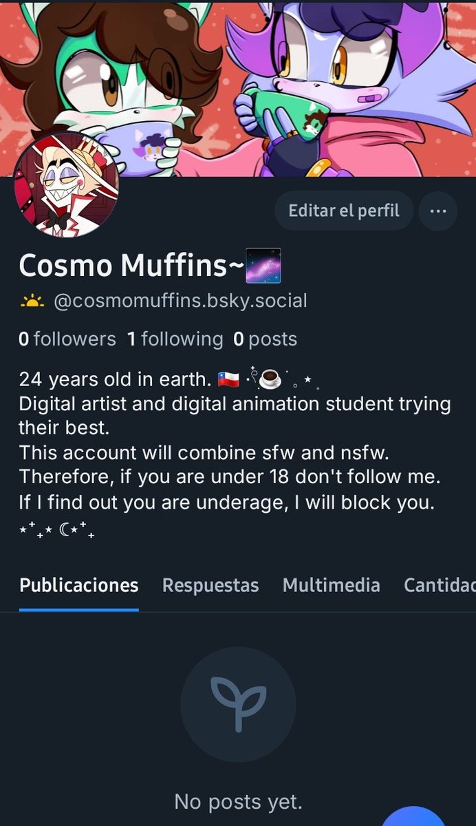 Cosmo_Muffins's tweet photo. Si han notado que Twitter cada día se está llendo más alv entonces tendré esto de alternativa. Comento que aquí no me voy a restringir con el tema de contenido por qué si eres sensible en publicaciones que son NSFW entonces.. yeh.
Also si eres menor de 18 años te voy a bloquear🕴️ https://t.co/m70DXX8OBh