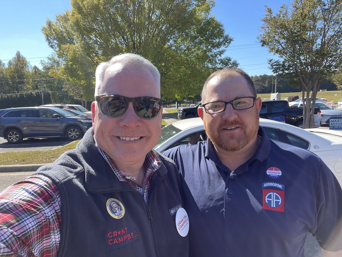 CampbellforNC's tweet image. Turn out today exceeded everyone’s expectations, which is beautiful to see. Great day of an early voting meeting new friends and catching up with cherished longtime friends. Thank you to everyone who is taking the time to perform your civic duty. ￼ #ncpol