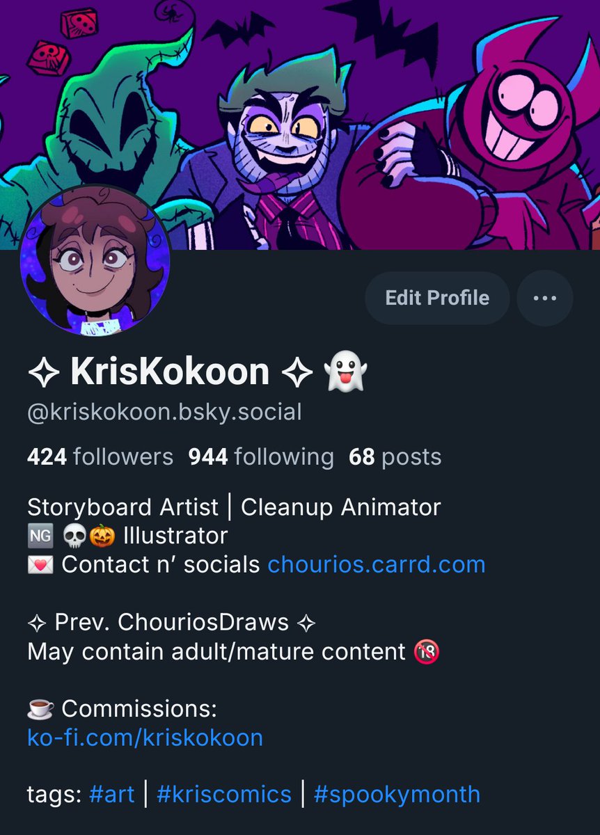 Takin the opportunity to change my handle name over at 🦋 now so heads up! 
Side note: The tags and feed system have been so 🔥👌 like mama mia