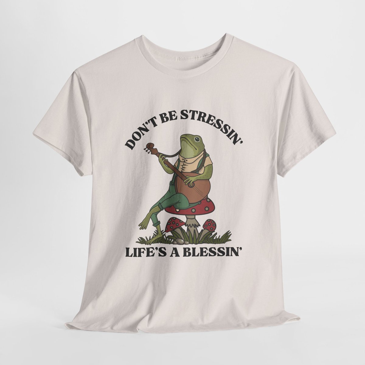 SeamCityTee's tweet photo. 🍄🐸 Don't Be Stressin', Life's A Blessin'! 🐸🍄 Just breathe and listen to the music. 🎶

Get yours here!
👉 https://t.co/VmYMhRrnS9 

#PositiveVibes #StressLess #LifeIsGood #NatureSounds #FrogLife #Mindfulness #GoodVibes #Breathe #ChillOut #NatureTherapy #MusicHeals #FrogTunes https://t.co/T34eEtkhq9