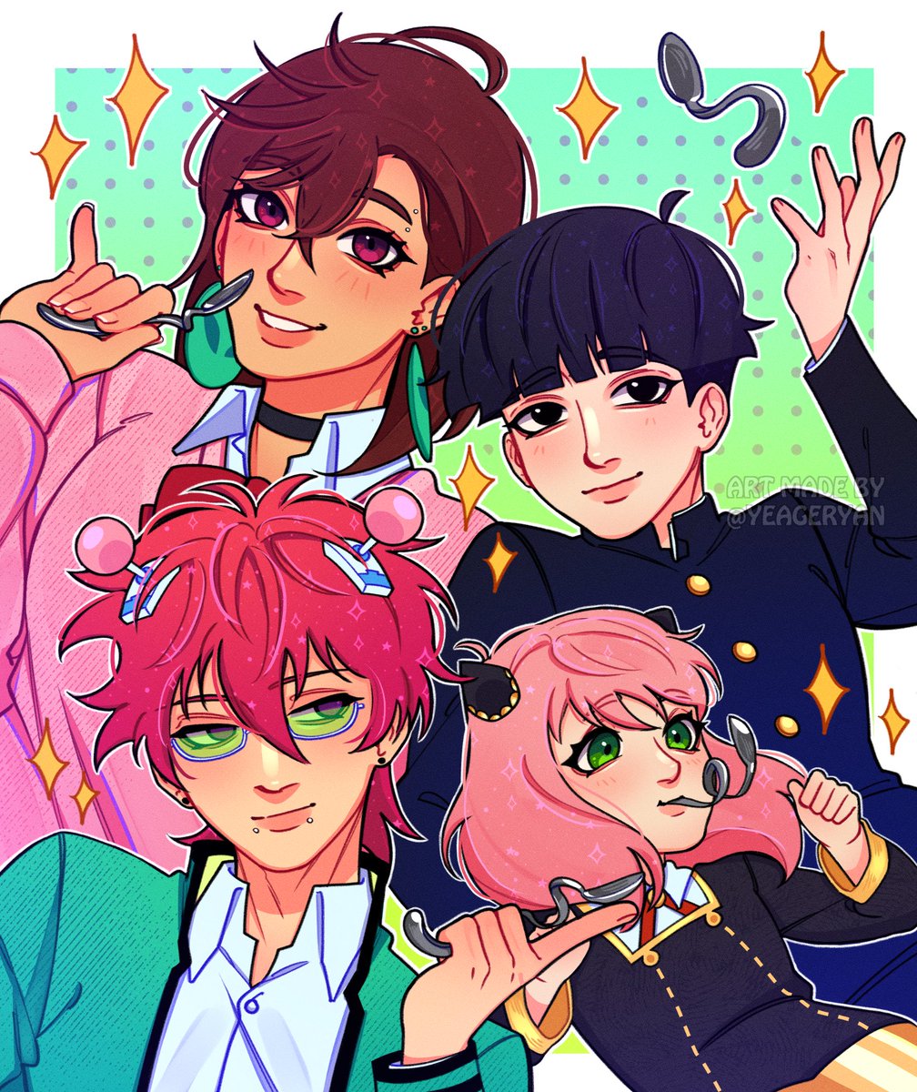 yeageryan's tweet photo. The best psychics ever!! #saiki #Dandadan https://t.co/Zq5EgIuCDL