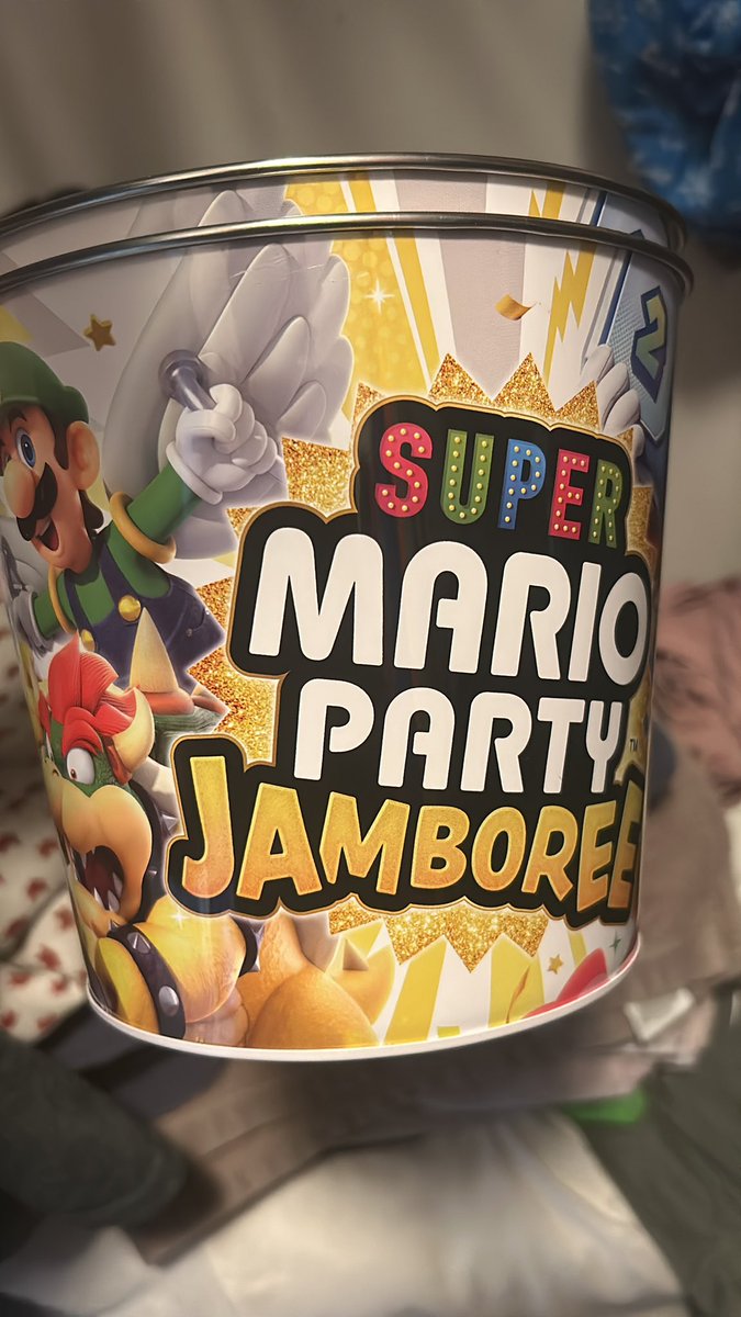BardtheHuman's tweet photo. Super Mario Party Jamboree acquired. Thursday night gaming plans with the wife secured. And I even got a fun little commemorative metal bucket! https://t.co/MaIQdko9ko