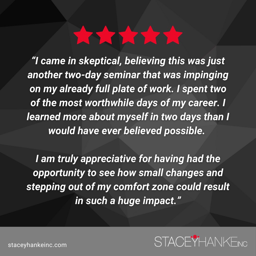It’s rewarding to witness our clients step out of their comfort zones, realizing their potential in real time. We're grateful for the chance to be part of your journey to greater influence, confidence and leadership.

#thankyou #clientreview #clienttestimonial #bookingsopen