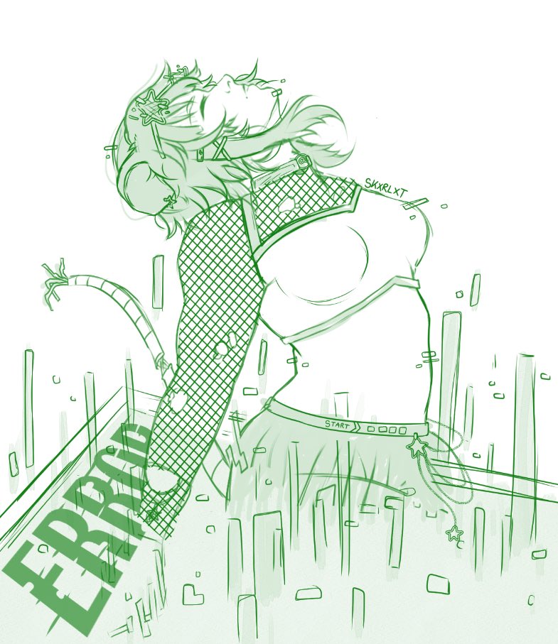SKXRLXT's tweet photo. Soooo, my phone glitched and now this weird rat person emerged from it? Anyone know any good malware protection? ๐
I donโt often post sketches but I sketched a lil @ERRORCODIE at work yesterday~ Should I post sketches more often? ๐ฉต๐
#clipstudiopaint #CodieCanvas #ENVtuber https://t.co/sqVHKWIlLI