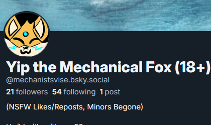 Yip the Mechanical Fox (18+) tweet media