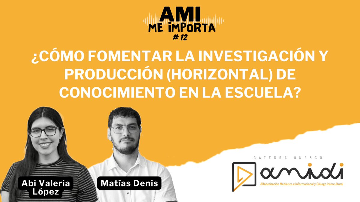 amidi_com's tweet image. Las escuela puede ser un espacio para promover la investigación entre su comunidad educativa y, con ello, contribuir a la lucha contra la desinformación.

En el nuevo episodio de #AMIMeImporta conversamos con Abi López y Matías Denis sobre sus experiencias al respecto. 👇