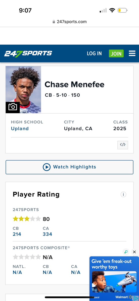 Blessed to be rated a 3 star on 247 <a href="/GregBiggins/">Greg Biggins</a> <a href="/247Sports/">247Sports</a>