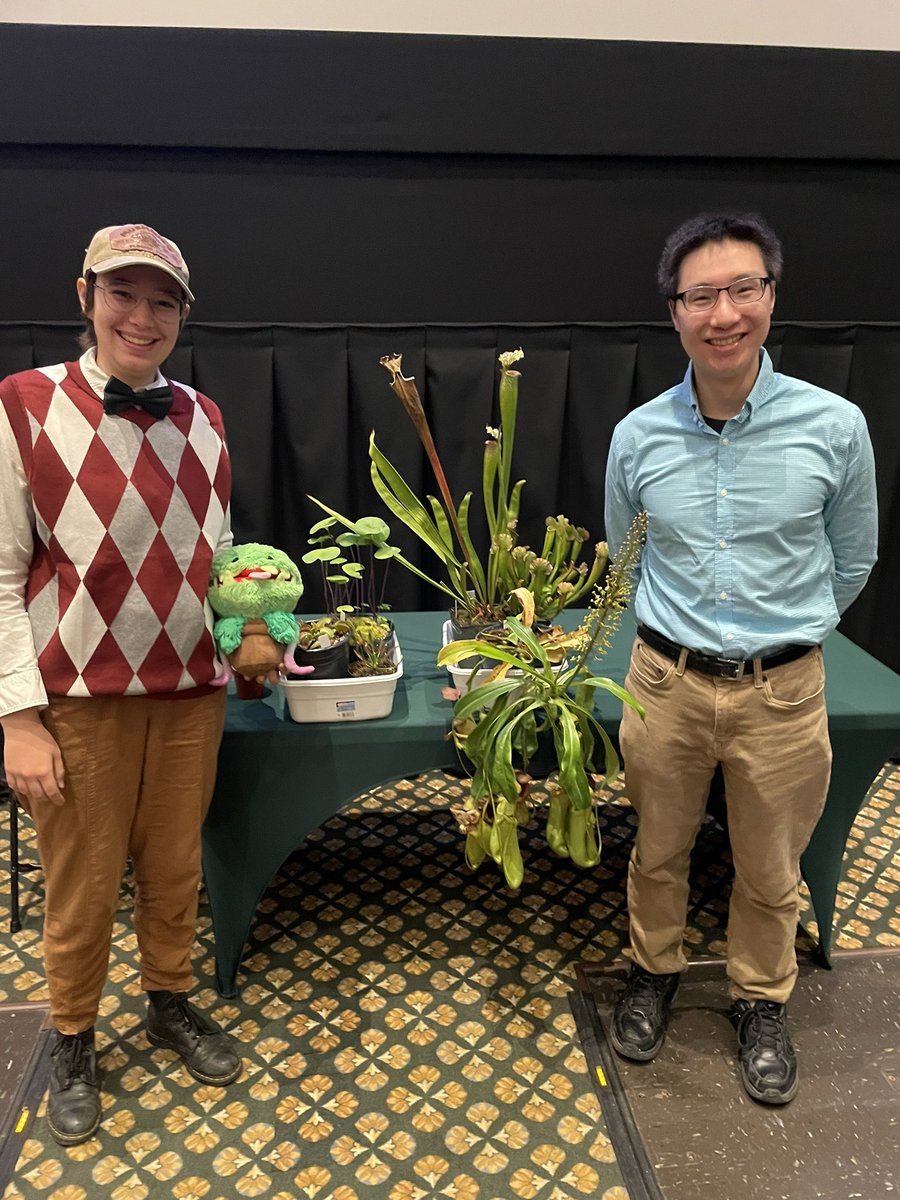 PrincetonGarden's tweet image. Our Prof Pick tonight is on #LittleShopOfHorrors. Kevin Zhang, carnivorous plant expert is here along with some of his plants! And our very own Seymour showed up too!