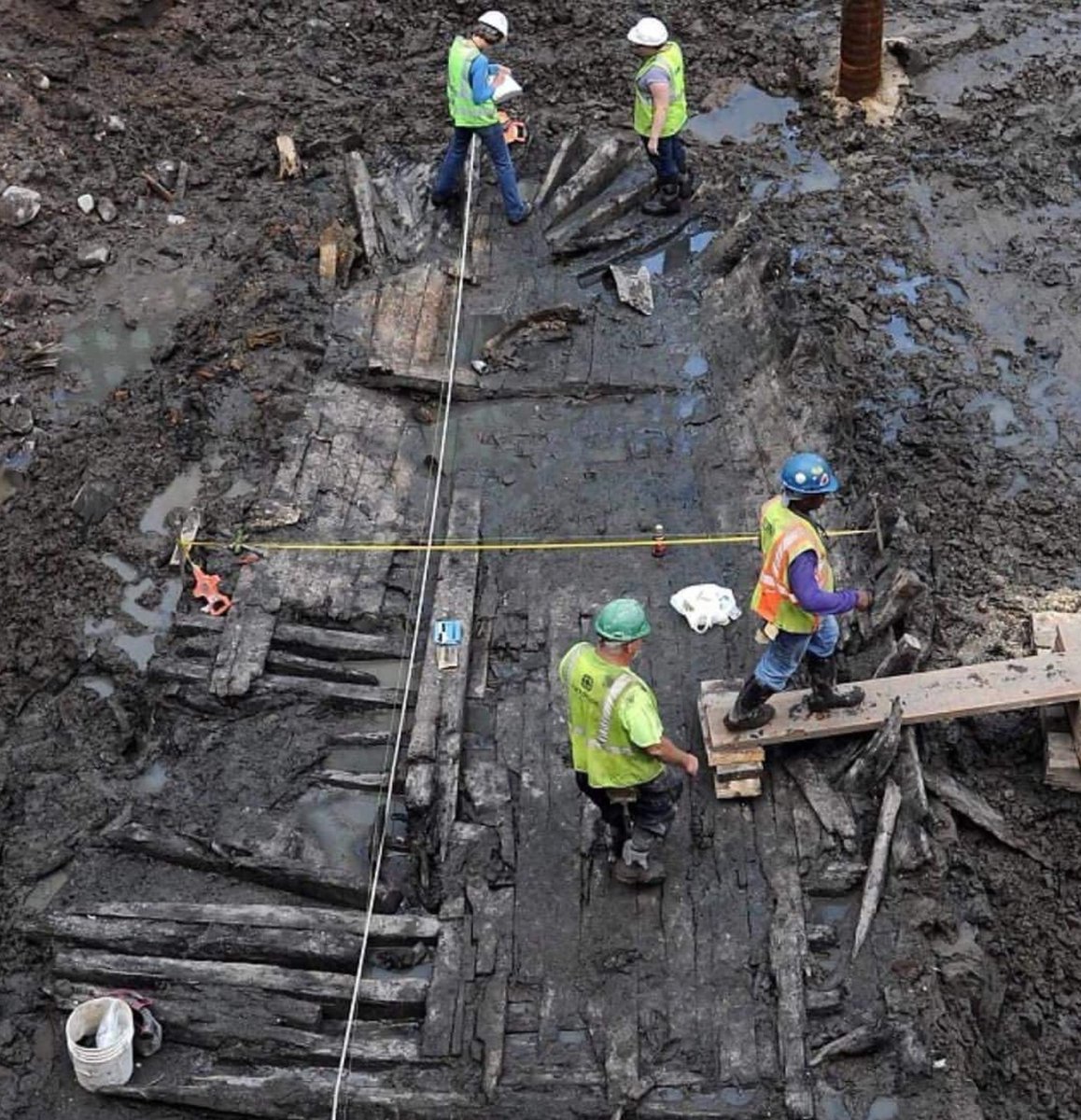WolfofX's tweet photo. 16. Wooden Ship Unearthed at World Trade Center Site From Revolutionary-Era Philadelphia https://t.co/ofToCEw7ou