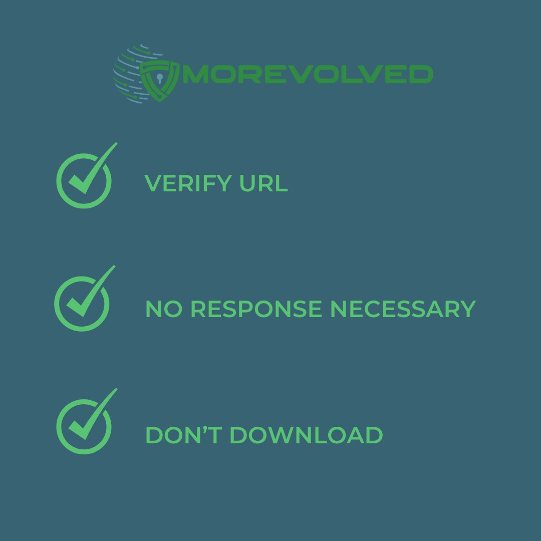 Morevolved's tweet photo. Scammers are always finding new ways to trick you into sharing personal info. 🚨

Watch our latest video where Dan Morrison shares 3 tips to protect yourself before responding to anything suspicious. Stay safe from common scams!

#CybersecurityAwarenessMonth #StaySafeOnline https://t.co/cq3tJO5eN5