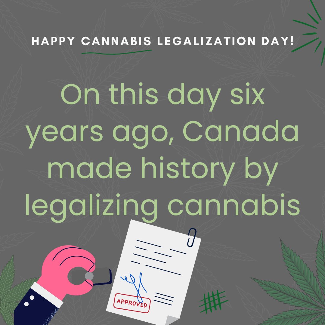 PrairieCanna's tweet photo. 🌿 Remembering October 17, 2018.

Six years ago, Canada made history by legalizing cannabis. Today, we reflect on the progress, community, and freedom it brought.

Thank you for being part of the journey. Here’s to many more. 💚 https://t.co/R2QHjffIOo