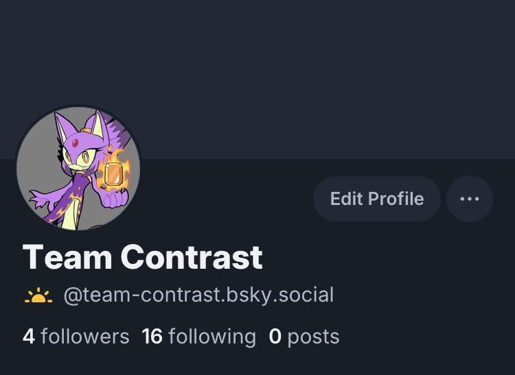 Team_Contrast_'s tweet image. Hey everybody! Just here letting you know we’ve made our way over to BlueSky! Make sure to follow us there!