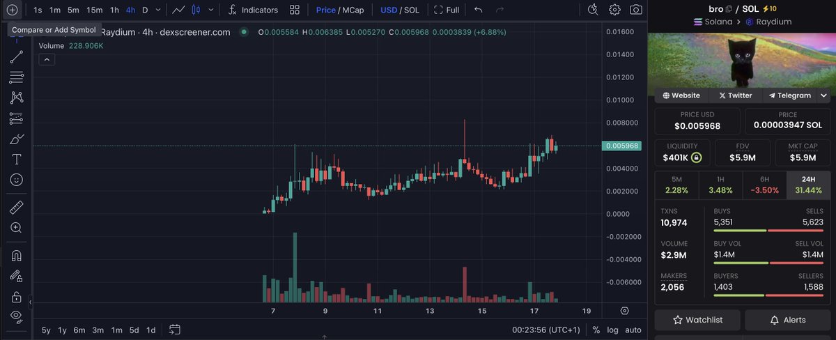 The new trend is buying cults 

$bro is one of a kind bro 

20M is fud