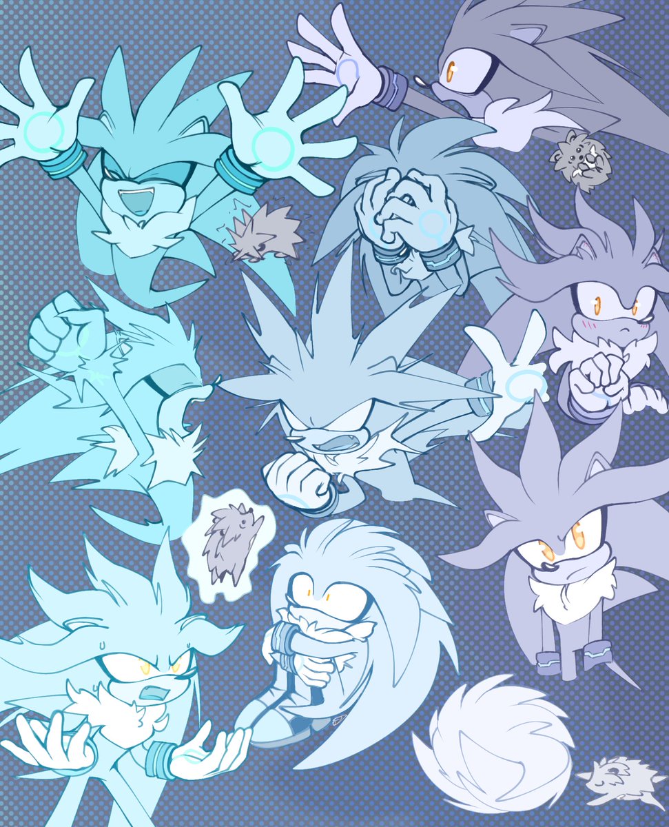 Silly hedgehog's expressions 🤲
#SilverTheHedgehog