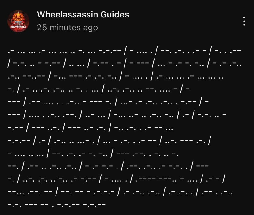 Anyone up for some Morse code?