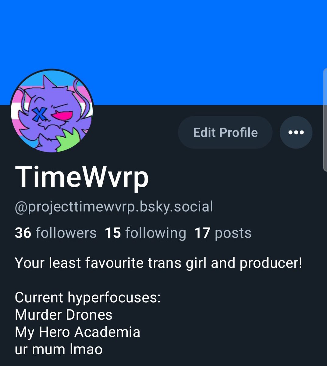 this website's going to shit follow me on another blue site