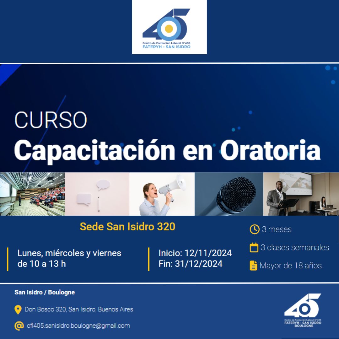 resefop's tweet photo. #CFL405 ➡ Inscripciones abiertas para la Capacitación en #Oratoria ➡️ Propuesta #gratuita ✏️ Inscribite desde el enlace publicado en la bio @cfl405 de Instagram o en https://t.co/zjPEMPDltk 📍#SanIsidro #GBA #FATERYH #cursogratuito https://t.co/0JBxzx6Ec4