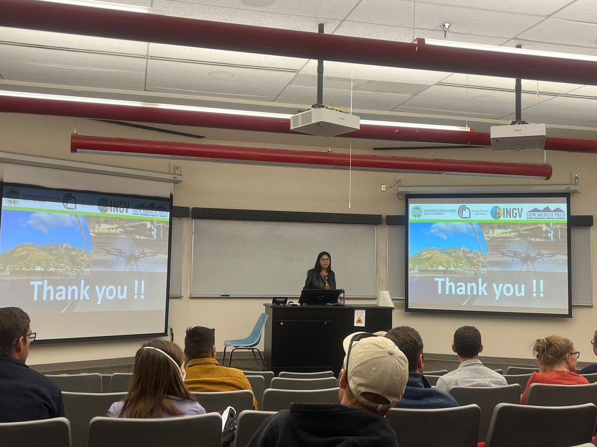 Argy_sf's tweet photo. So happy to share part of my PhD project that combines the use of #LiDAR #drones and #numericalModel. Thanks @newmexicotech for hosting me and gave me the opportunity to  show my results! This seminar was  such an amazing experience!!! 
@Perigeo_Ins  @Uni_Insubria https://t.co/nk2MB5xWOZ