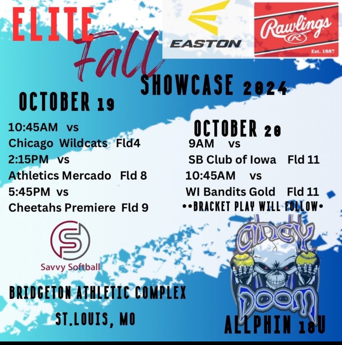 Big weekend in St. Louis! Hope to see you there! <a href="/DoomCincy/">Cincy Doom National 18u - Allphin</a> <a href="/UHSPsoftball/">UHSP Softball</a> <a href="/SoftballRio/">RioGrandeSoftball</a> <a href="/Huntington_SB/">Huntington Softball</a>