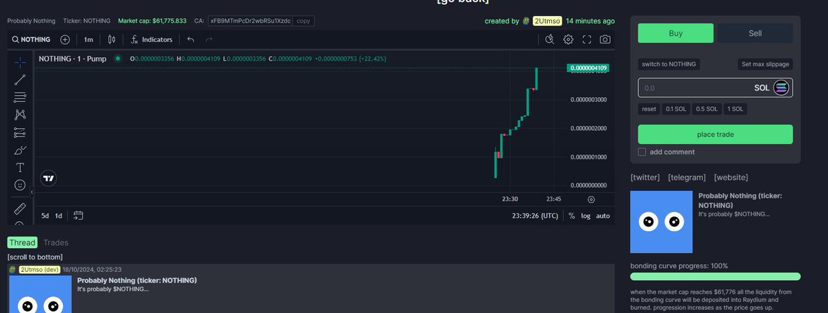 NothingCoinSol's tweet photo. BONDING CURVE FILLED! It's probably #NOTHING...

xFB9MTmPcDr2wbRSu1XzdosToNtoxKdAuvNF35Apump https://t.co/bg2xRFPncY