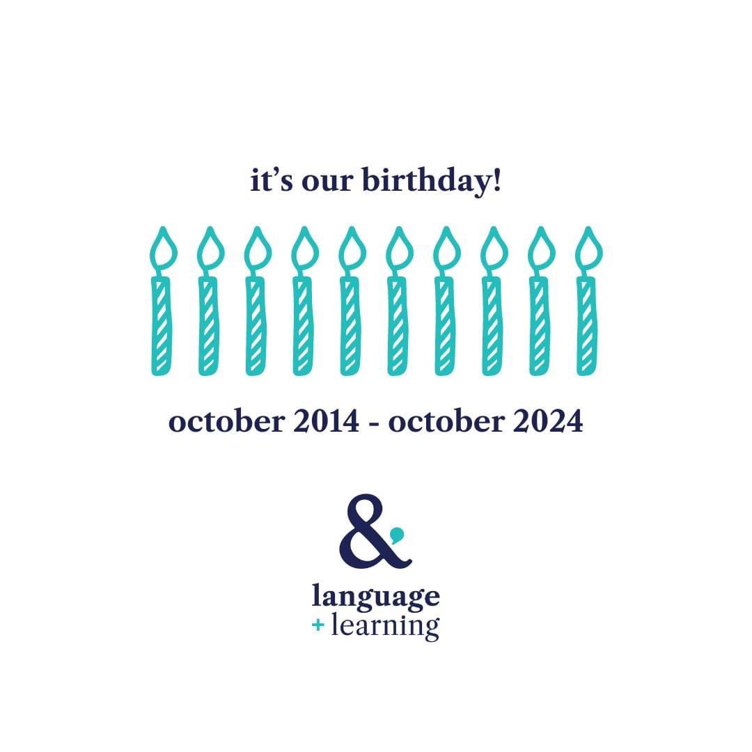 Lang_LearnSP's tweet image. FB memories reminded me today that 10 years ago today, I saw my first client. So on DLD Day 2024, Language and a learning turns 10! 🎂