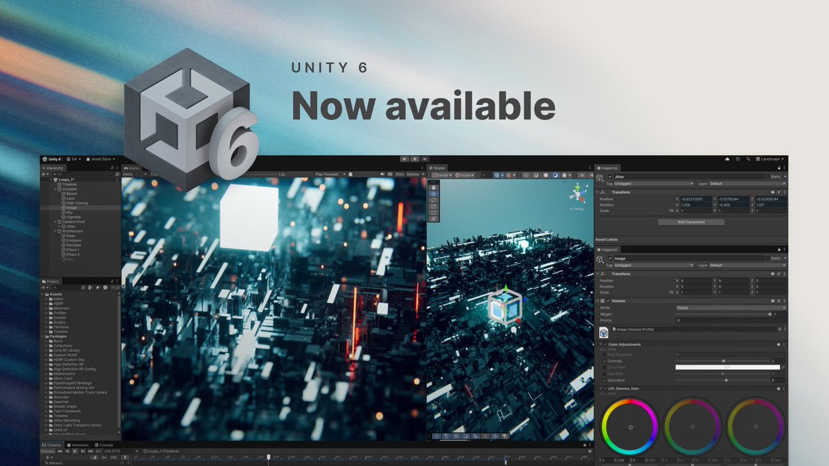unity_japan's tweet photo. 【プレスリリース】Unity 6 が全世界で提供開始 より強いパフォーマンスと安定性を提供する次世代ゲーム開発プラットフォーム
https://t.co/Wa3NFNRBlr https://t.co/pJwMGDsphG