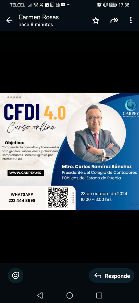CaRaSa_Mx's tweet photo. Nos vemos en curso, regístrate 2224265098 https://t.co/FZSc6ujf7f