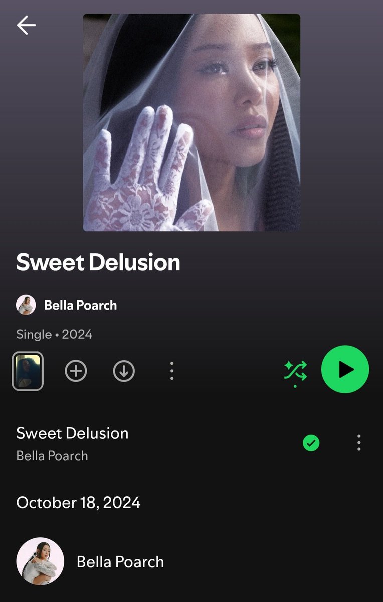 BP_FanmadeAcc's tweet photo. You can now listen to Bella Poarch's new single "Sweet Delusion" on Spotify!

Keep streaming! 🤍
https://t.co/RNud8Gn7sC

#BELLoveds #BellaPoarch #SweetDelusion 🤍 https://t.co/omzLIQbinp