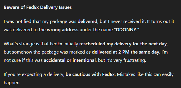 t0nech's tweet photo. @FedEx https://t.co/VHS09XgnJI