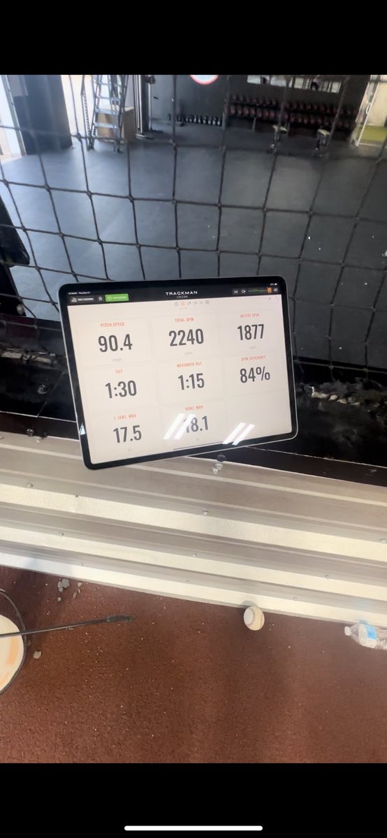 BrennenGalligan's tweet photo. Good pen today at @PitchingWRX worked up to 90 https://t.co/x2wpT5QLtB