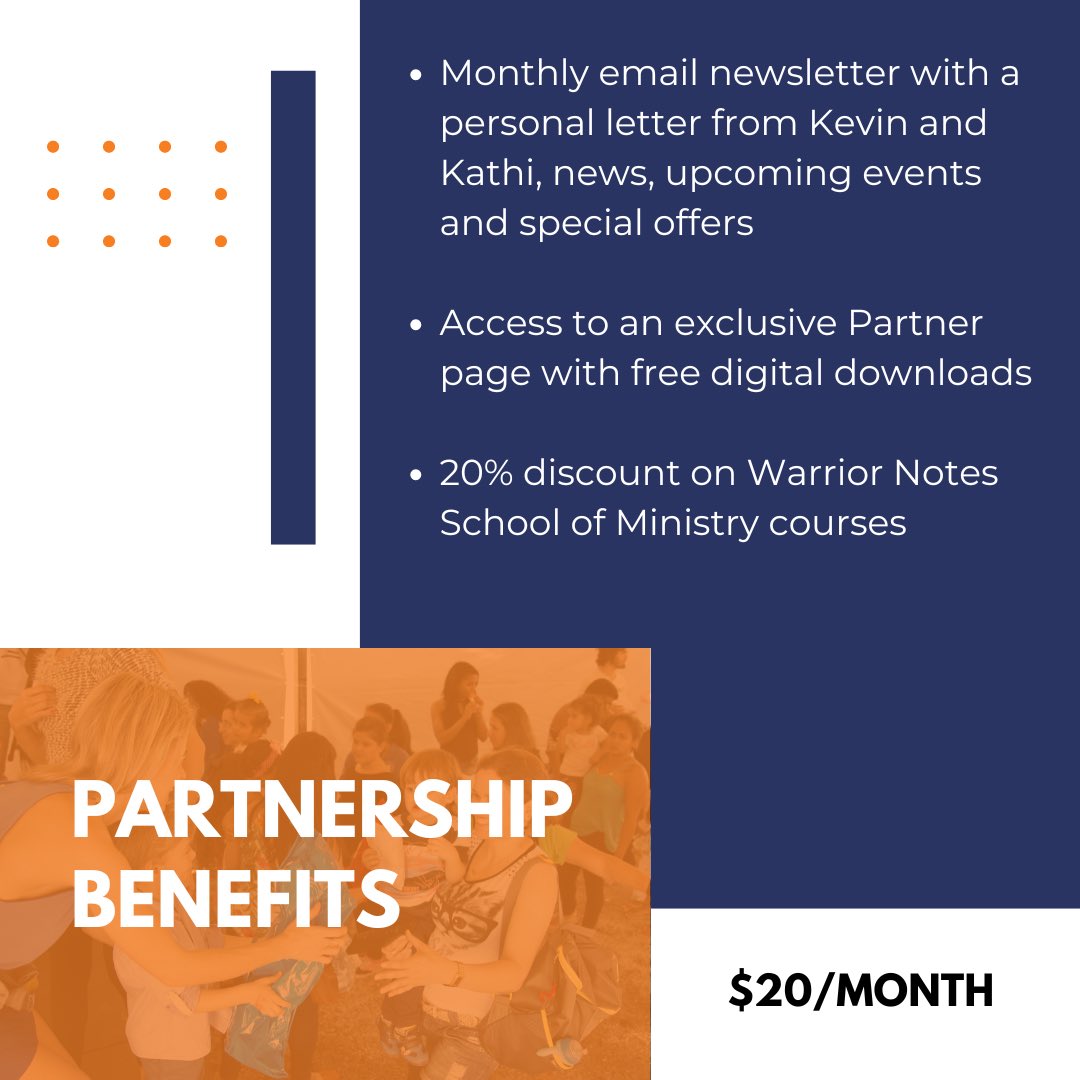 KevinZadai's tweet photo. Want to become a partner with Warrior Notes? Here's some of the benefits of becoming a partner and joining hands with Kevin & Kathi Zadai's mission to transform lives through the love of Jesus! Become a partner here: https://t.co/xDP7EmSk0T #kevinzadai #warriornotes https://t.co/BxcxmwxnKZ