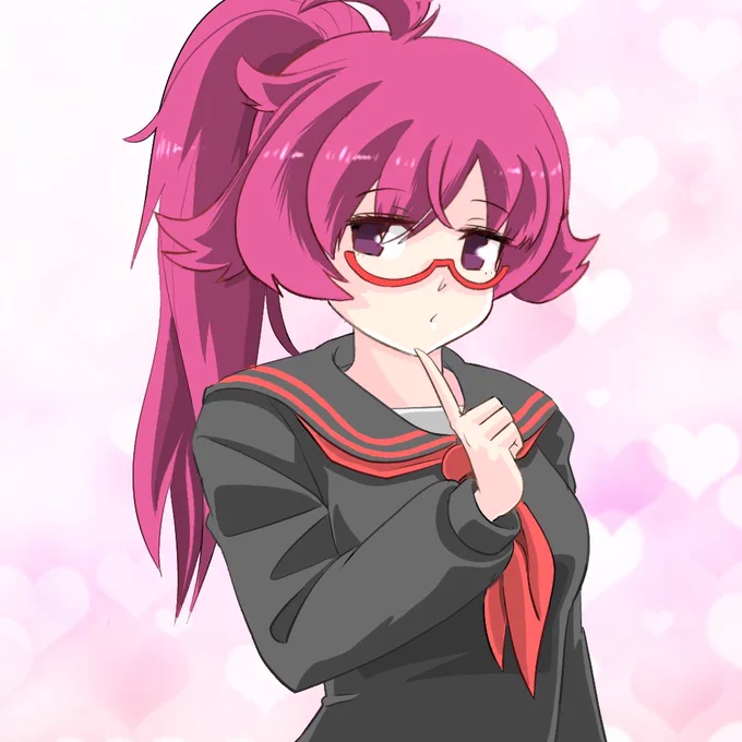 おはます( 'ω`)朝の落描きおすましりょくちゃんポニテver#ケムリクサ 