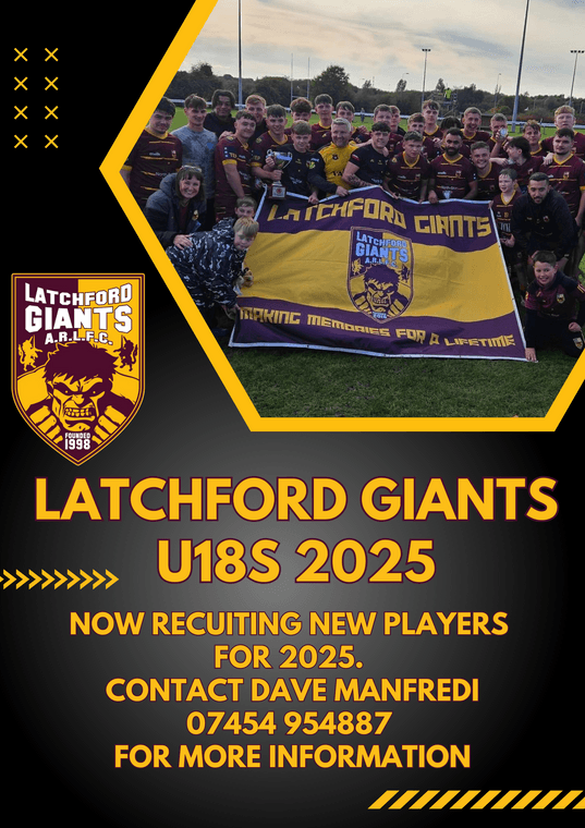 New Players Needed For Under 18s for the 2025 season! 

Get in touch for more info 

#UpTheGiants #OneClub #LatchfordAsOne
latchfordgiants.com/teams/82892/ne…