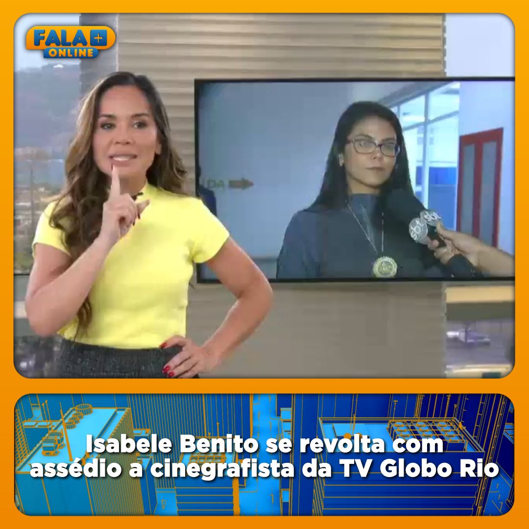 falamaisonline's tweet photo. Isabele Benito se revolta com assédio a cinegrafista da TV Globo Rio.
https://t.co/NxWoQes733
#SBTRio #GloboRio #Televisão #FalaMaisOnline https://t.co/vAKZpheLgo