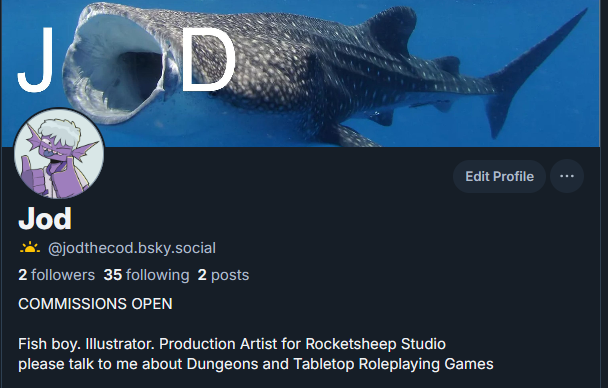Jod the Cod (Commission status @ BSKY) tweet media