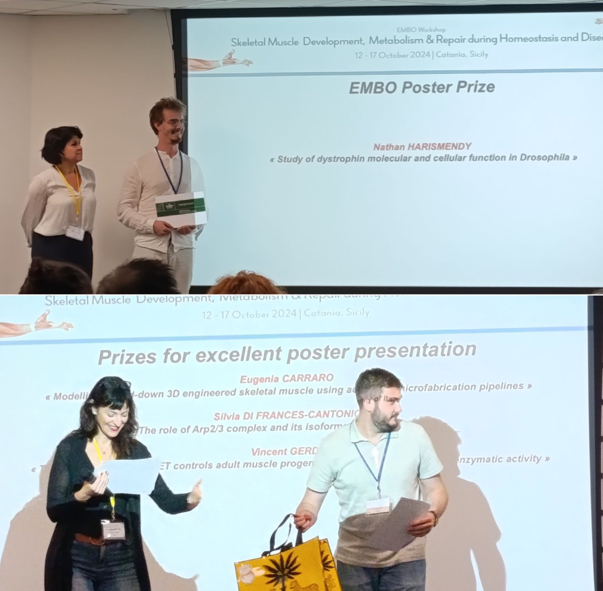 Congratulations to Nathan &amp; Vincent - PhD students <a href="/GReD_Clermont/">Institute Genetics, reproduction & development</a> for their best poster awards <a href="/EMBO/">EMBO</a> Muscle &amp;Development meeting !