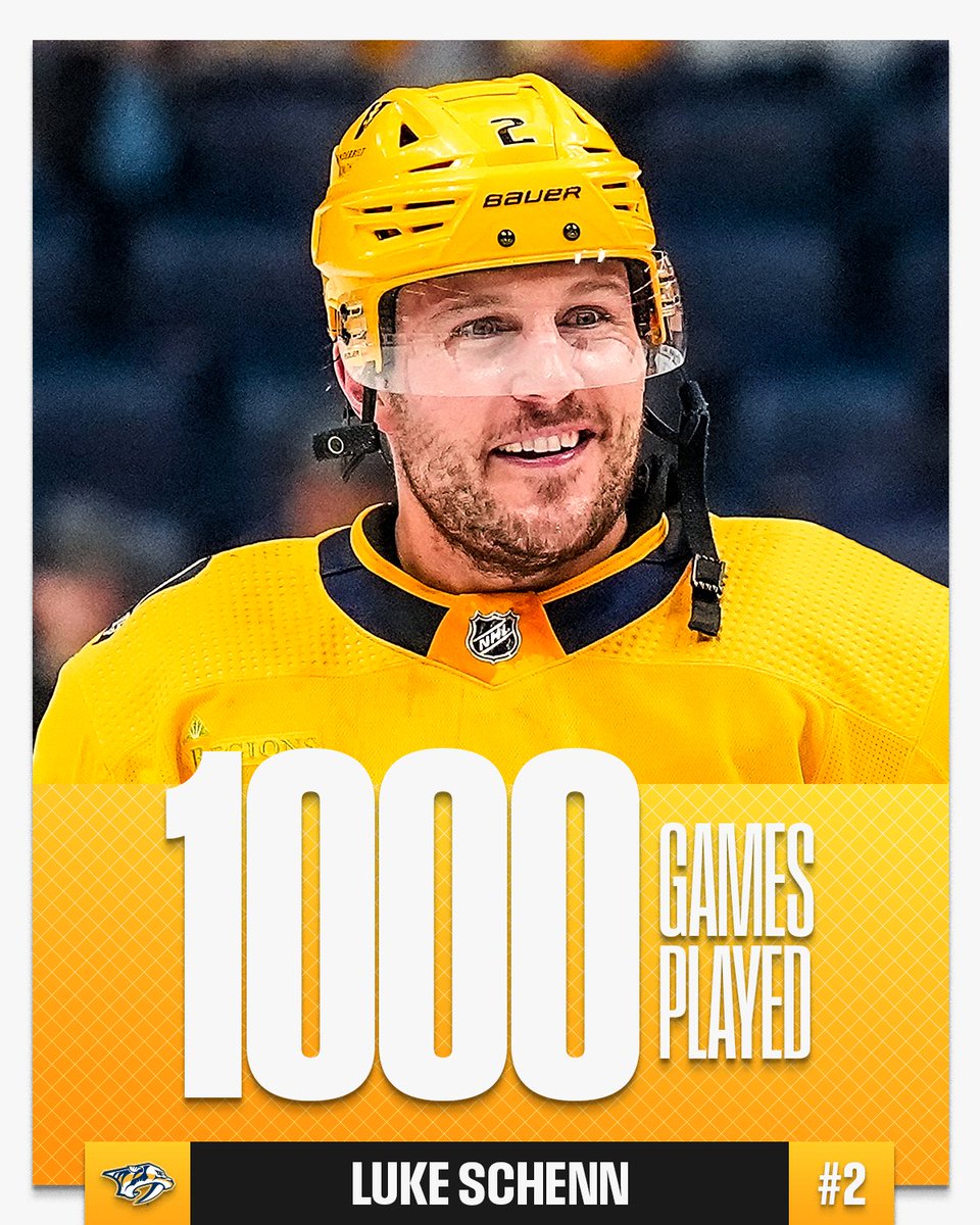 Congrats on 1,000 games, Luke Schenn! 👏