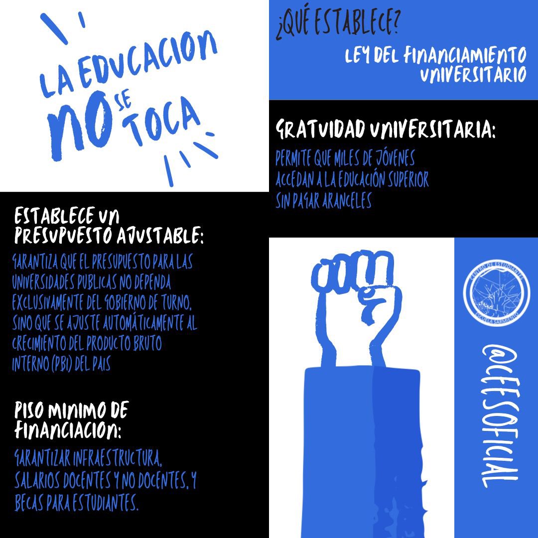 CEESOficial's tweet photo. QUE ESTA PASANDO CON LA LEY DEL FINANCIAMIENTO UNIVERSITARIO?!! https://t.co/tXKUelUIS5