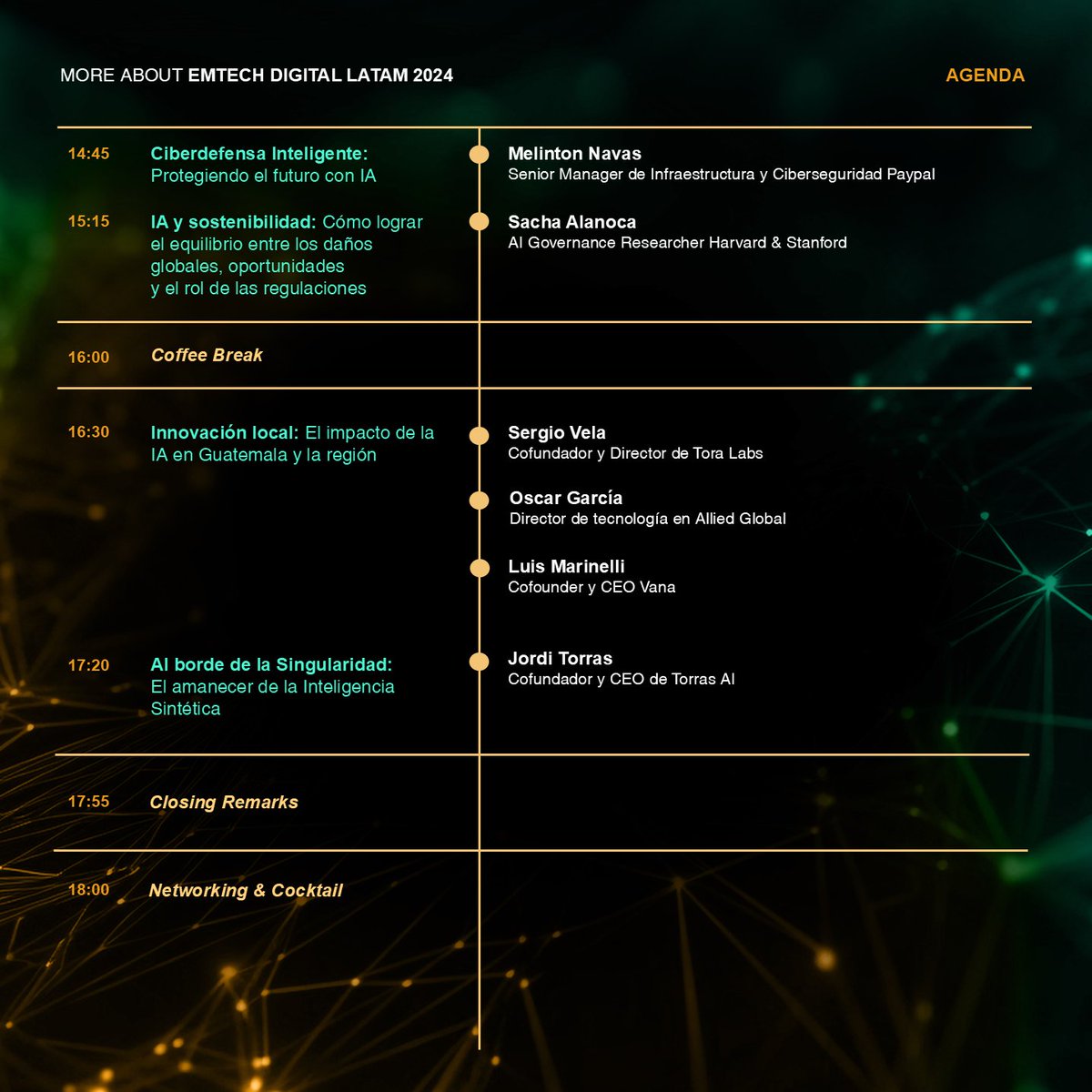 EmTechLATAM's tweet image. ⏳¡Iniciamos la cuenta regresiva para #EmTechDigitalLATAM2024!⏲¡Quedan 7 días!
Prepárate para sumergirte en el futuro de la IA con los líderes más influyentes del sector. 
📅¡Descubre la agenda y los detalles de todas las charlas imperdibles!
Entradas en: emtechlatam.com