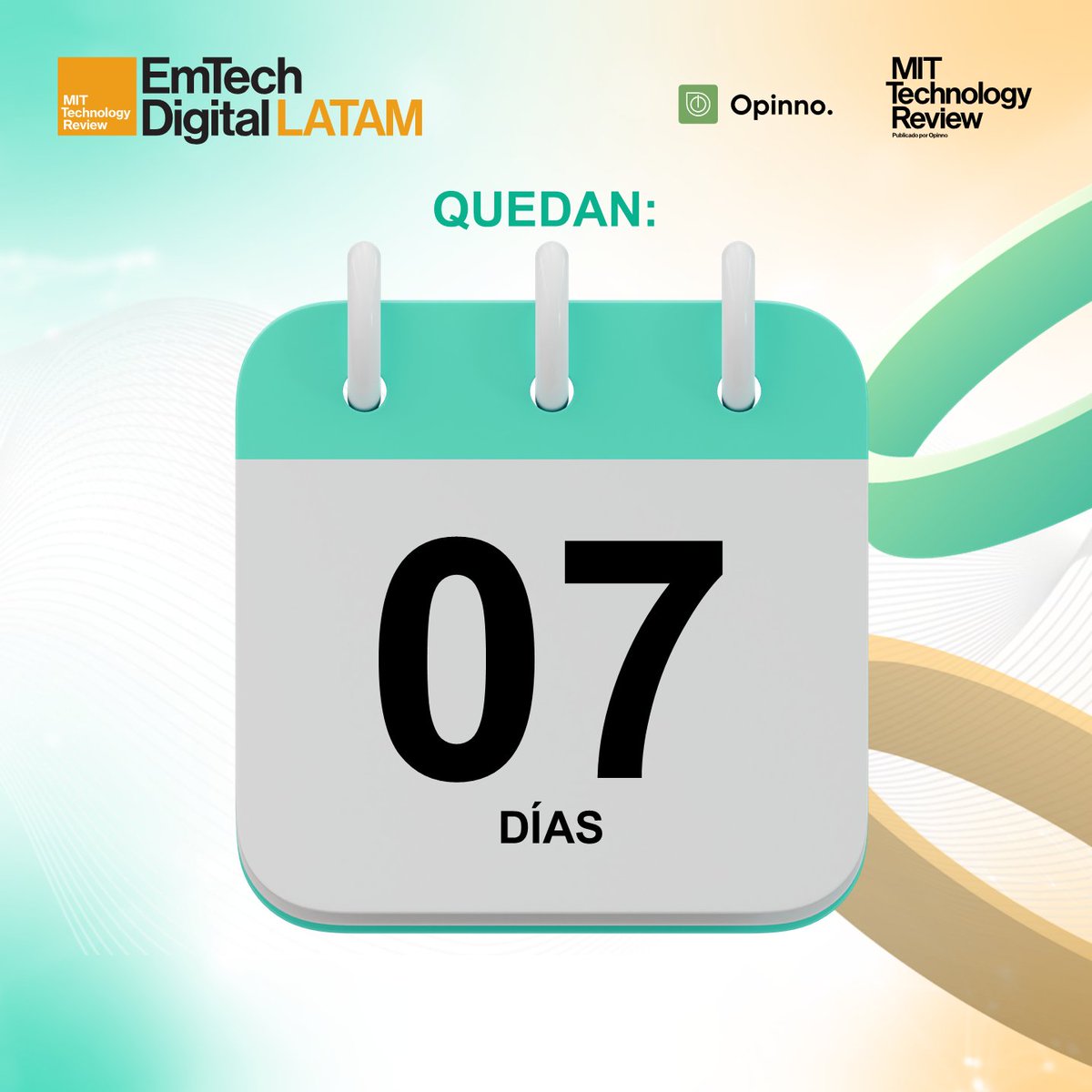 EmTechLATAM's tweet image. ⏳¡Iniciamos la cuenta regresiva para #EmTechDigitalLATAM2024!⏲¡Quedan 7 días!
Prepárate para sumergirte en el futuro de la IA con los líderes más influyentes del sector. 
📅¡Descubre la agenda y los detalles de todas las charlas imperdibles!
Entradas en: emtechlatam.com
