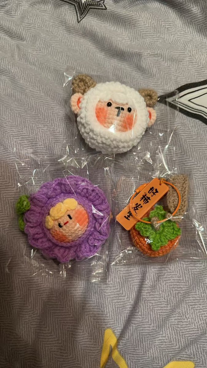 粉丝收到了我亲手制作的毛线玩偶还是很开心的，希望他能给你们带来好运，戴在身边我永远陪伴着你们