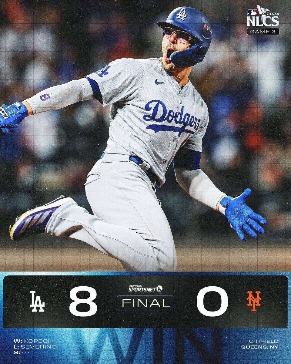 Dodgershaiku1's tweet photo. Haiku 10/16/24 #NLCS NLCS game 3
Dodgers 8 Mets 0

Dodgers start New streak 
With an 8-0 win
Crestfallen Mets crowd

#cityfield #letsgododgers💙⚾️  vs #LGM 
#homeruns #kikehernandez #shoheiohtani #maxmuncy #lapubliclibrary https://t.co/cz7VzcKLpq