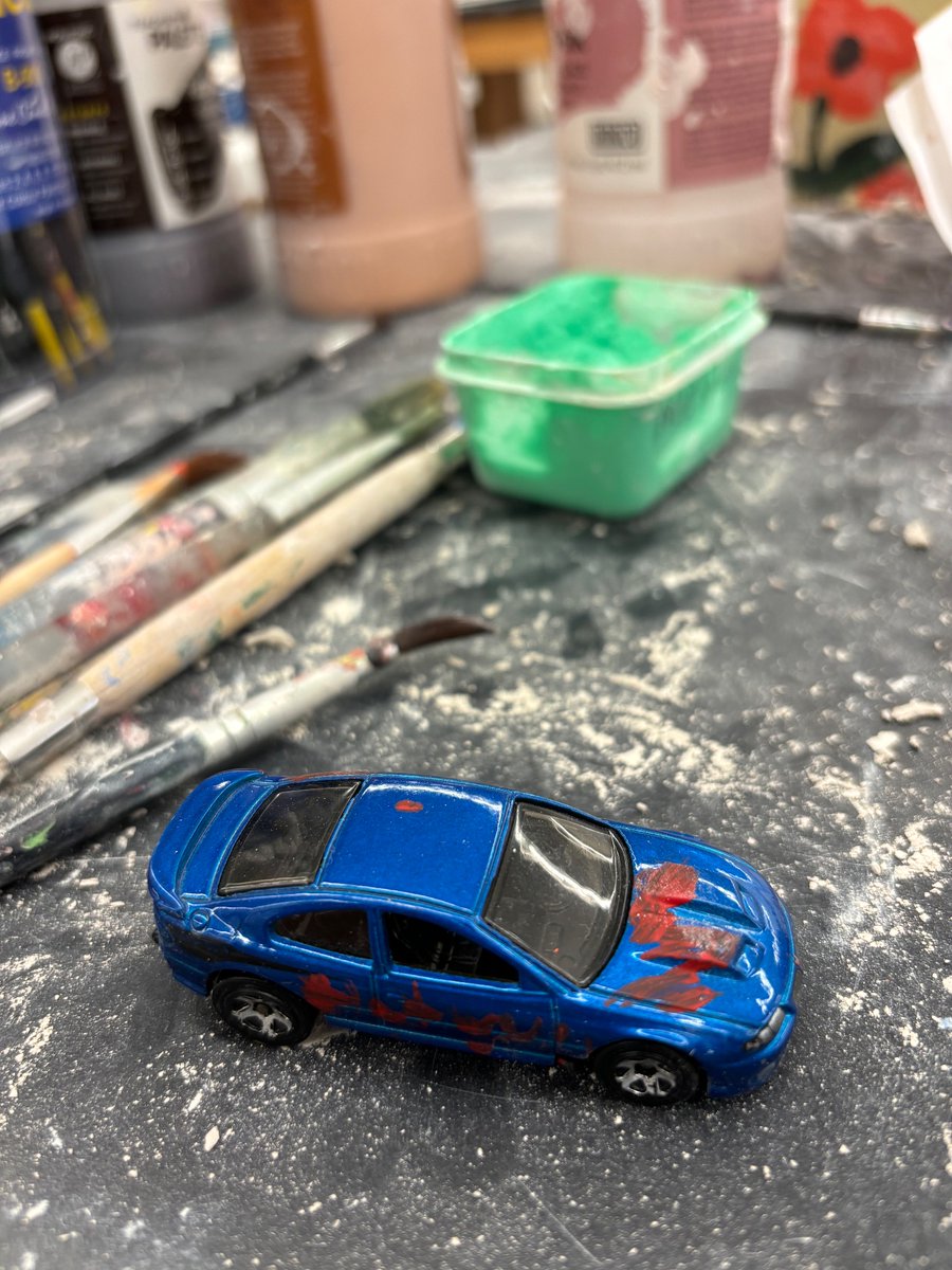 My day job is as High School Art Teacher. A ninth grader left behind his Hot Wheels 06 Daytona he modified with spot primer paint he mixed today.
<a href="/tibollo/">the Savage Modeler ⚡</a> <a href="/TheRaceCase/">Marc Bosworth</a> <a href="/MarekMarek1961/">MarekMarek1961</a> <a href="/MOYO78967830/">MOYO.</a> <a href="/BatchRejection/">Garey McKee</a> <a href="/PoppaCrispin/">Mike 'no sheds' Ellis</a> <a href="/WeLoveDiecast/">WeLoveDiecast</a>