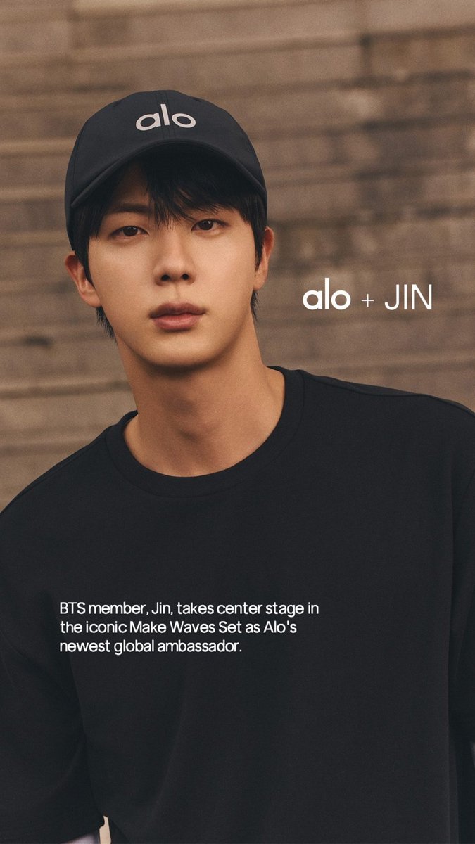 jinnieslamp's tweet photo. ALO OFFICIAL INSTAGRAM STORIES

“BTS member, Jin, takes center stage in the iconic Make Waves Set as Alo's newest global ambassador.”

Exclusive Jin content coming soon: https://t.co/uspGkWbfGj

JIN ALO GLOBAL AMBASSADOR 
#JinxAlo #Alo #AloYoga @aloyoga https://t.co/l5TlLkGdOd