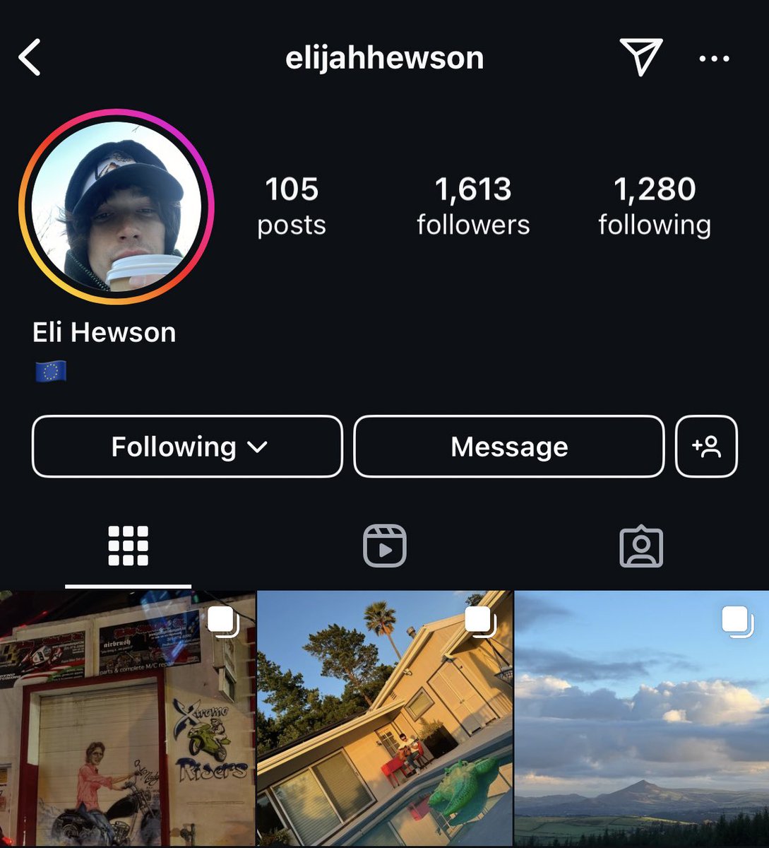 inhalerontour's tweet image. Eli is now public on Instagram!