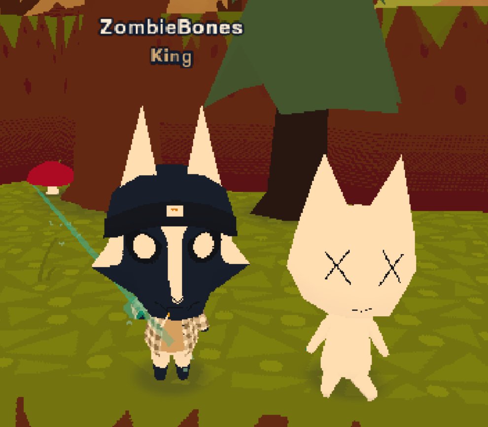 ZombieB0nes's tweet photo. i saw a white player in my game and i walked up to this? with no name? in a code only lobby......thats private between me and friends? he has.....no name?
#WEBFISHING https://t.co/1JPUfzDA1M