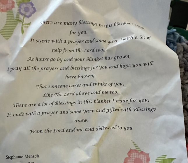 Another productive day supporting Black Mountain, Marion and others today. Had a bunch of heart warming moments today with notes and hand made blankets.