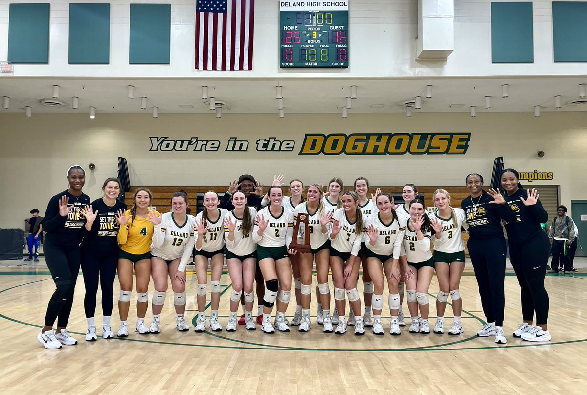 Congratulations <a href="/dhsvolleyball_/">DeLand Volleyball</a>, Coach Rhea Simon and staff for winning their 5th District Championship in a row.