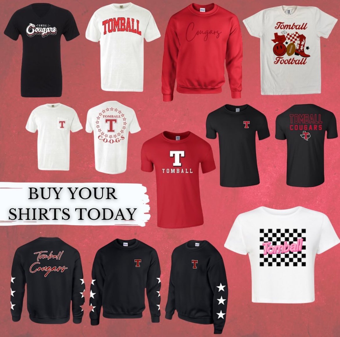 Need a shirt or sweatshirt for football season? Our merch shop has plenty to offer!
Go and buy yours today! Click here to purchase..
tomballcharms.org/spirit-shirts.…
